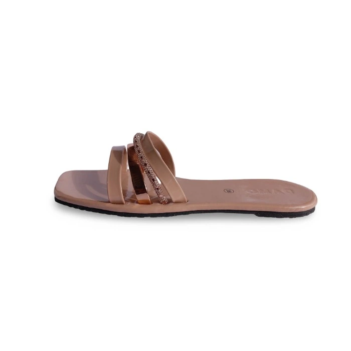 Omac Vinus Beige Flats For Ladies